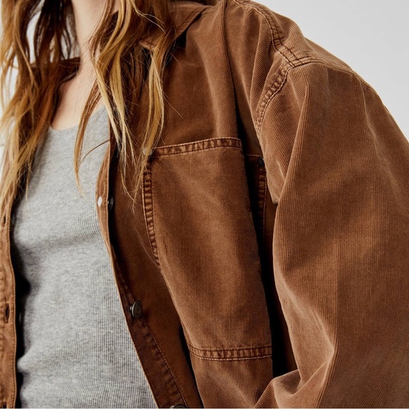 Free People Baby Cord Button-Down Jacket - Picture 3 of 11